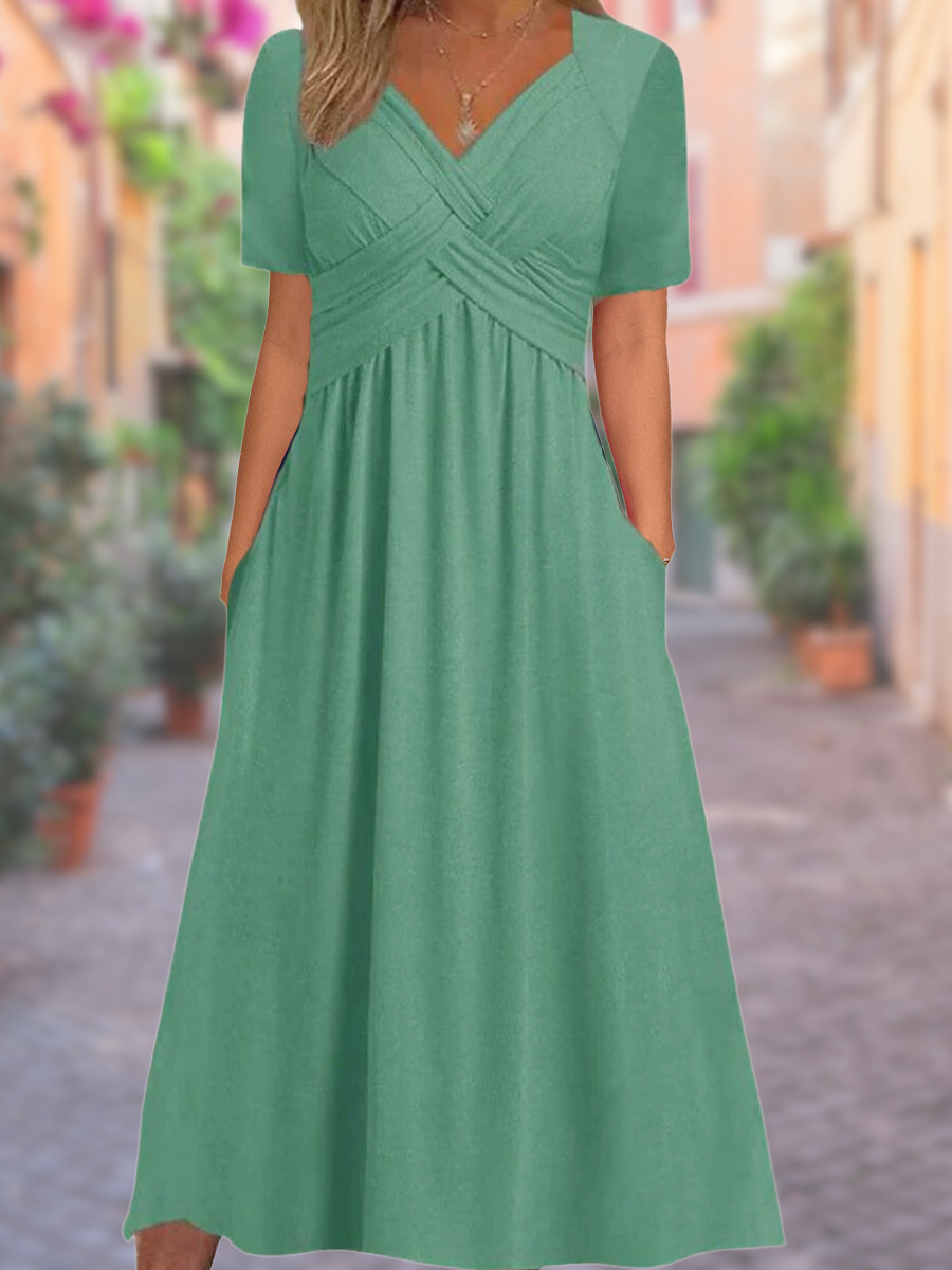 Sylvia | Vestido con escote en V que cubre el abdomen