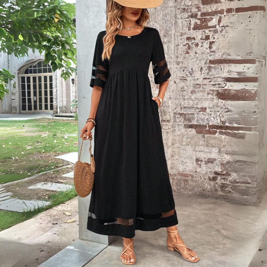 Aubrey™ – Vestido Midi que Acentúa y Suaviza el Abdomen