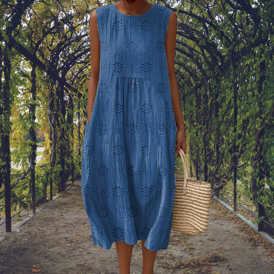 Kira | Vestido elegante sin mangas con bolsillos