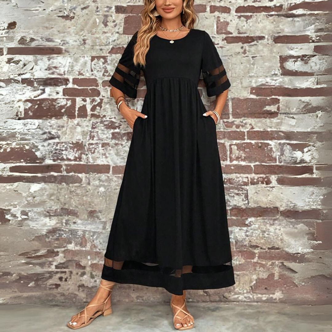 Aubrey™ – Vestido Midi que Acentúa y Suaviza el Abdomen