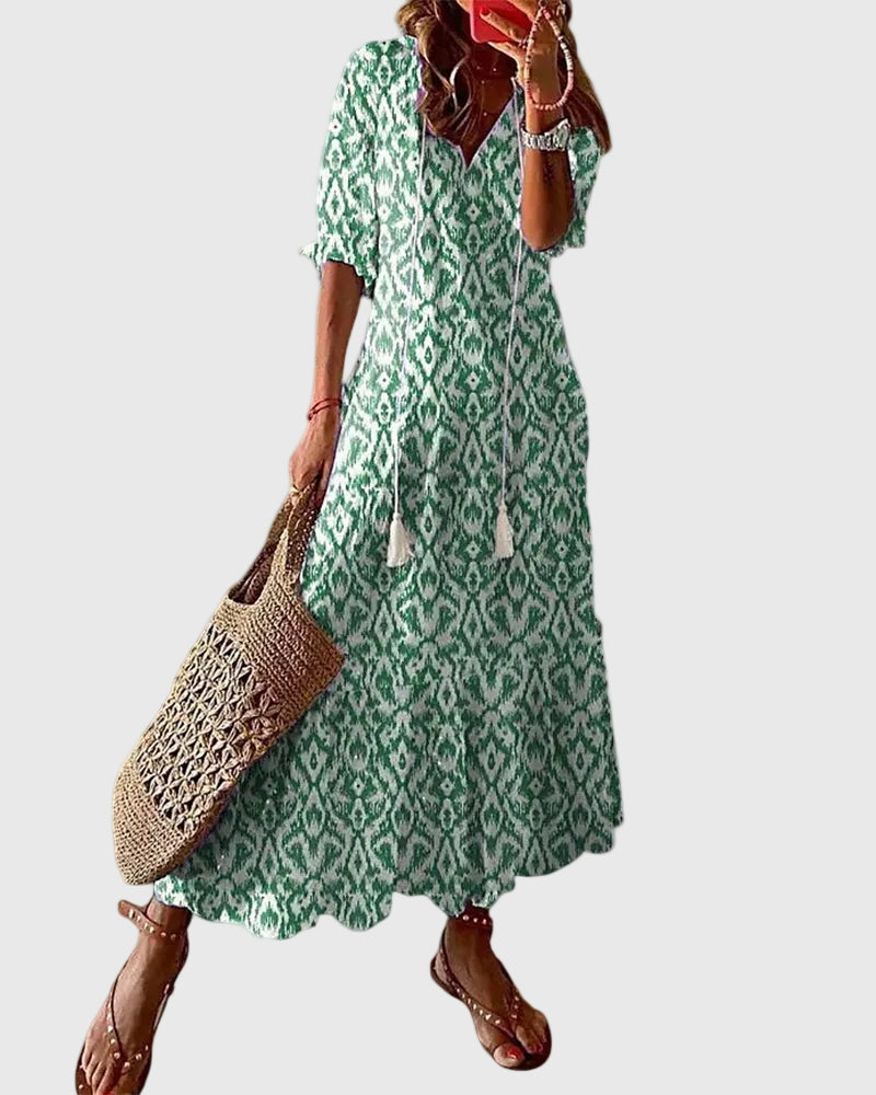 Amalia | Vestido Maxi de Verano Boho Vintage