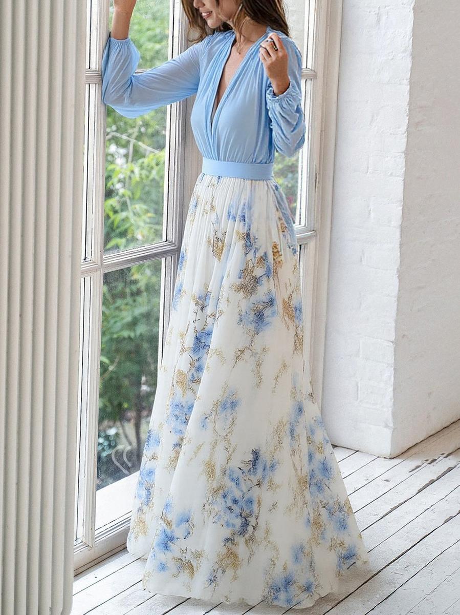 Hermoso Vestido Maxi con Estampado Floral