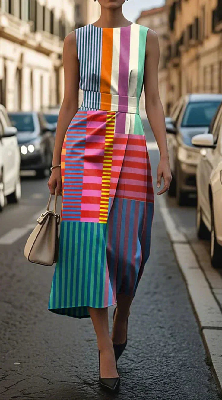 Tânia - Vestido estampado sin mangas
