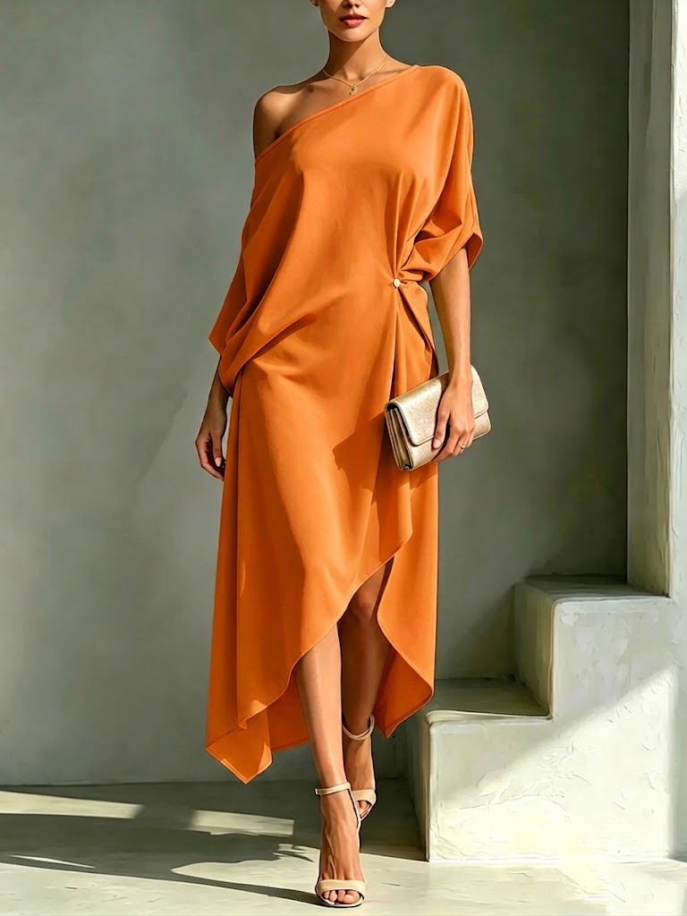 Camila | Vestido asimétrico elegante