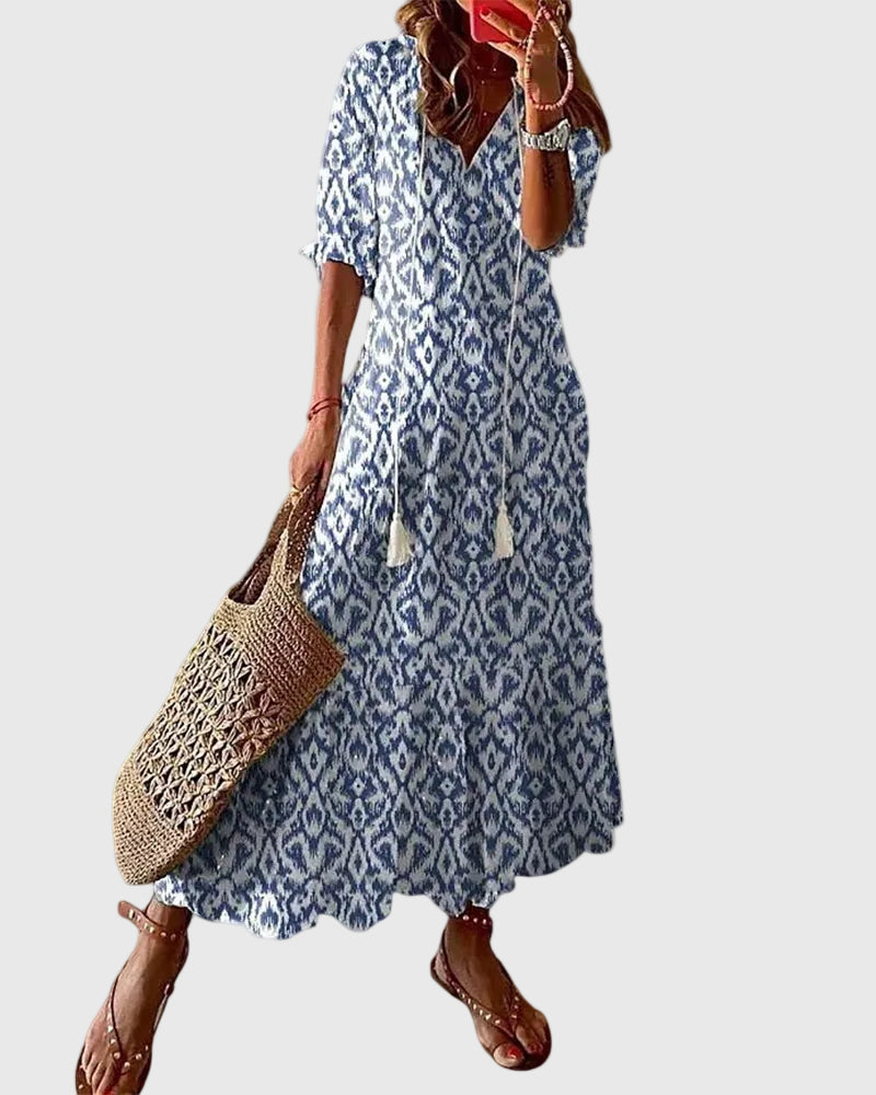 Amalia | Vestido Maxi de Verano Boho Vintage