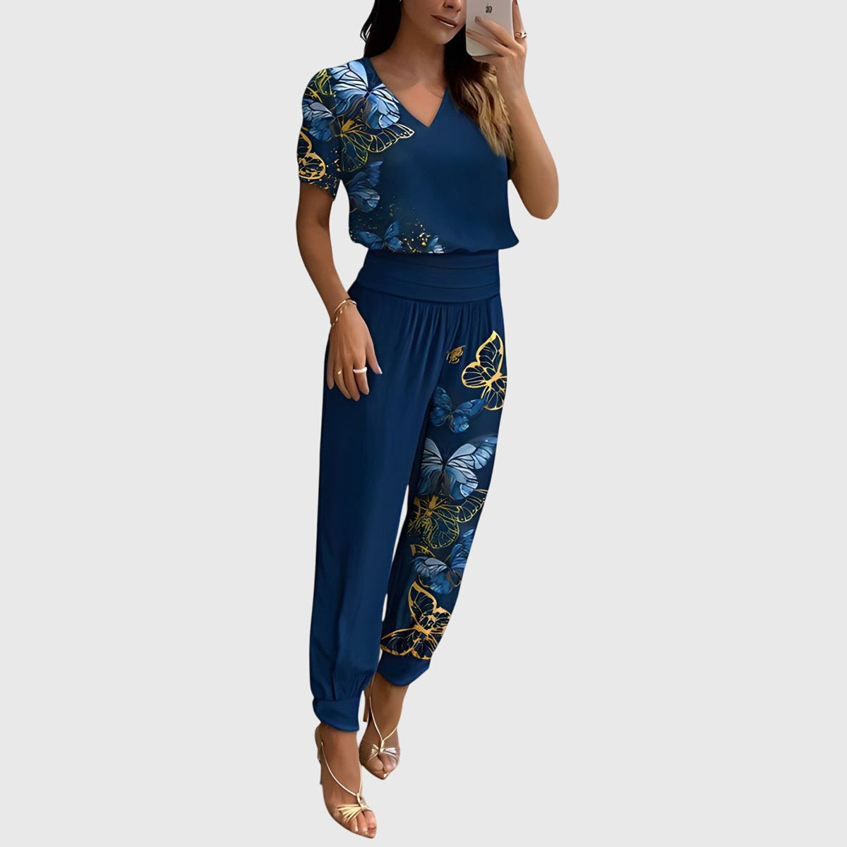 Jennifer™ | Conjunto de Blusa y Pantalones Elegante