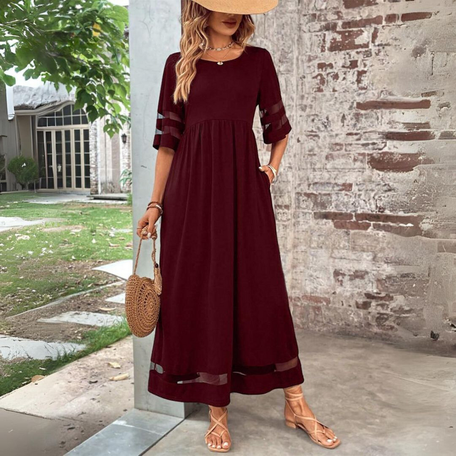 Aubrey™ – Vestido Midi que Acentúa y Suaviza el Abdomen