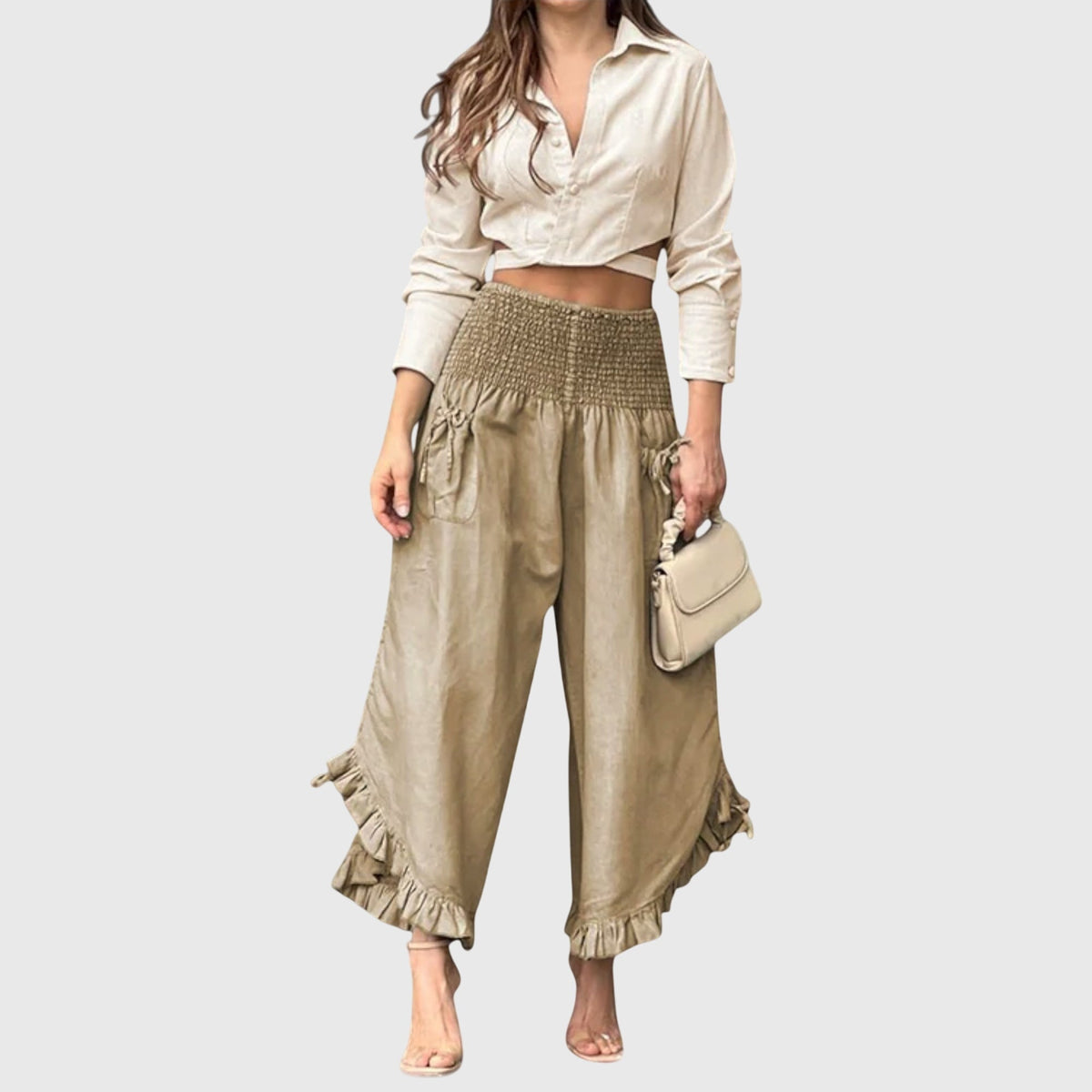 Jaya - Pantalones informales con pliegues de moda