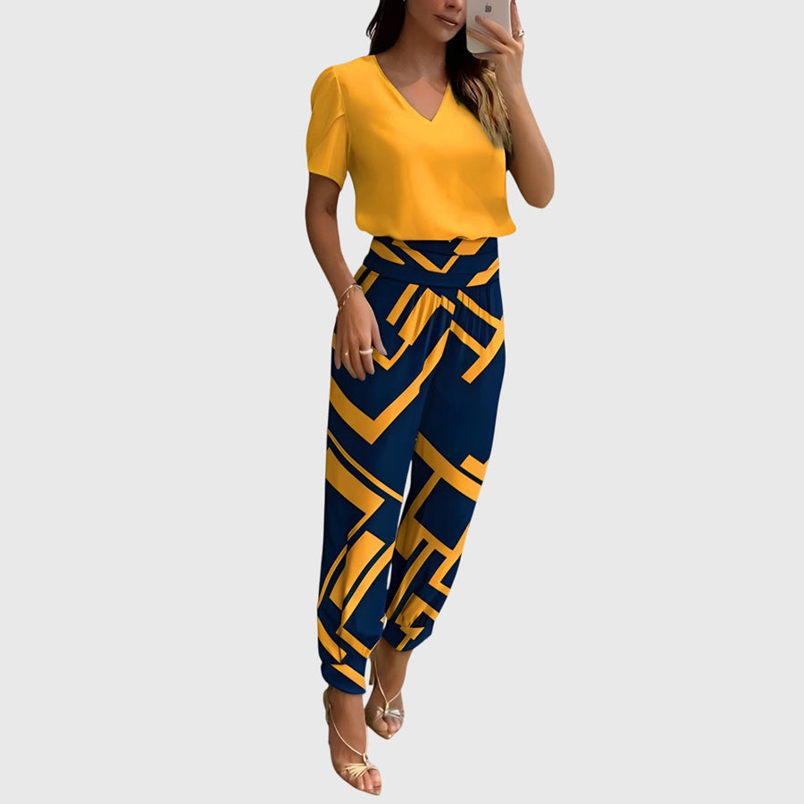 Jennifer™ | Conjunto de Blusa y Pantalones Elegante