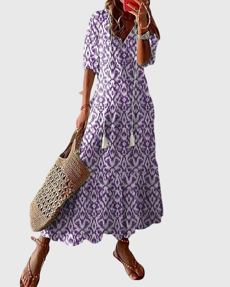 Amalia | Vestido Maxi de Verano Boho Vintage