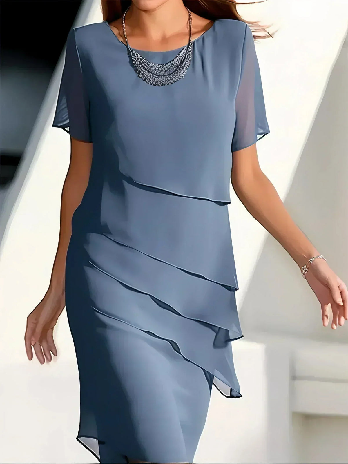 Isla - Vestido Relajado con Capas