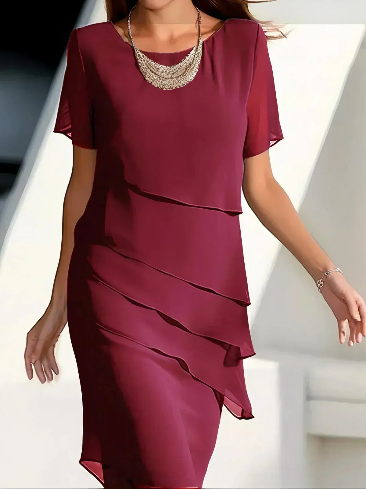 Isla - Vestido Relajado con Capas