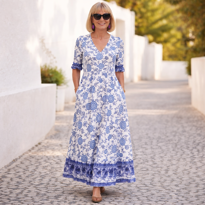 Elly | Vestido floral elegante con un ambiente alegre