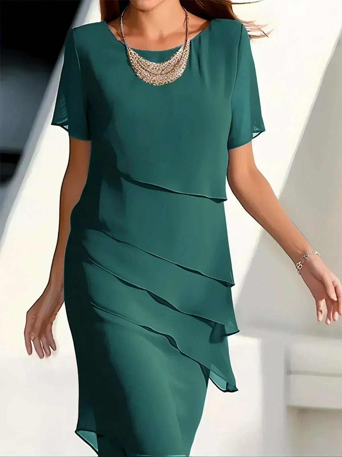 Isla - Vestido Relajado con Capas