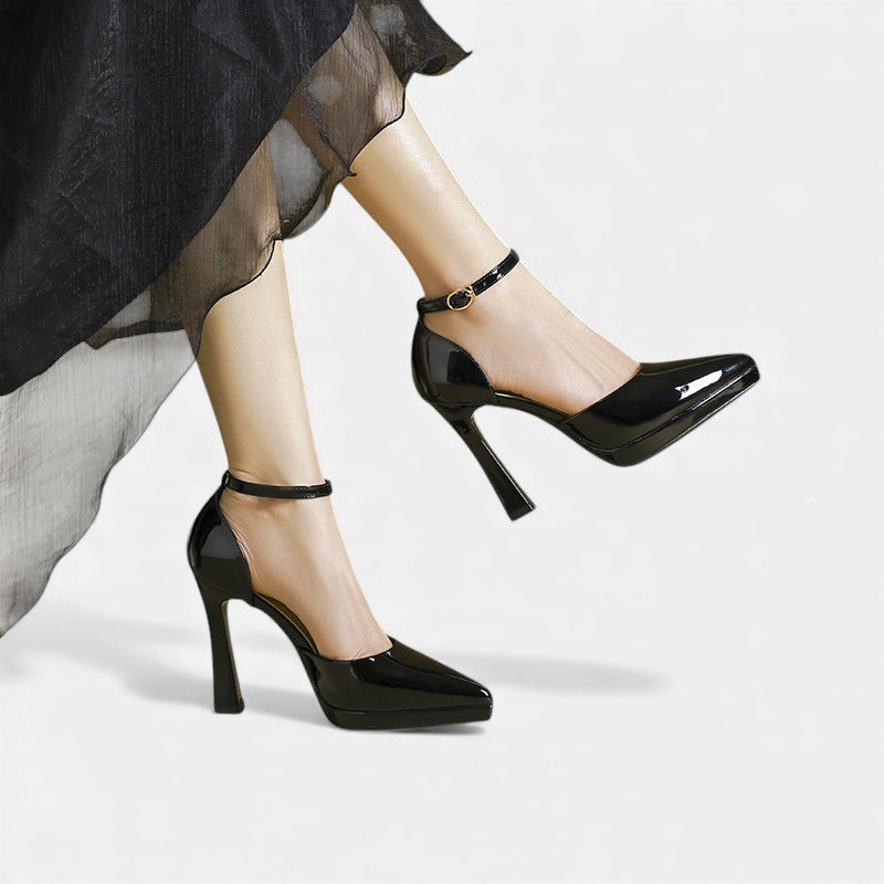 Evette Tacones de Cuero