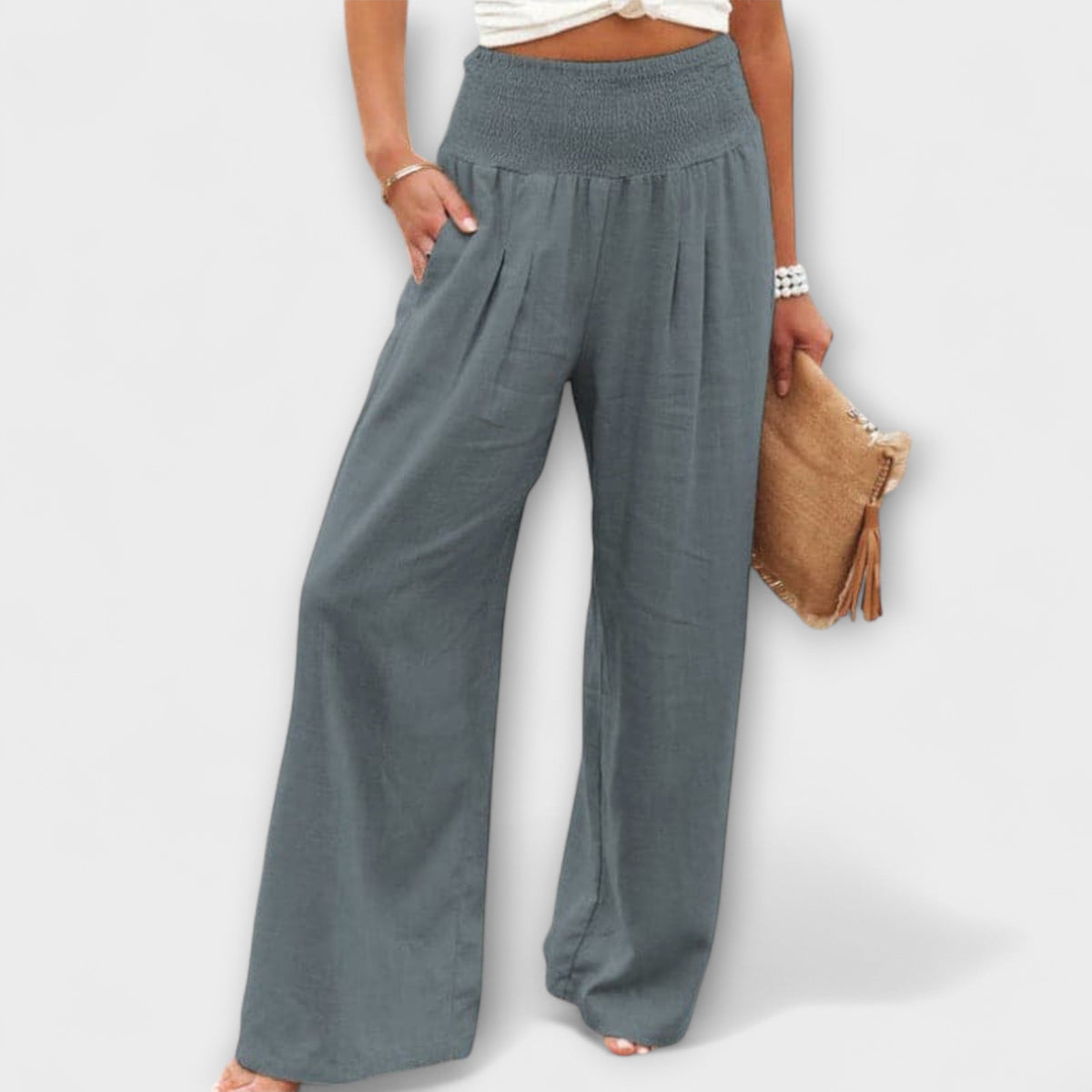 Thearya - Pantalones anchos casuales