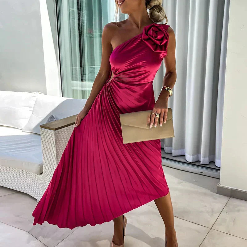 Marivelle - Vestido de Glamour Plisado