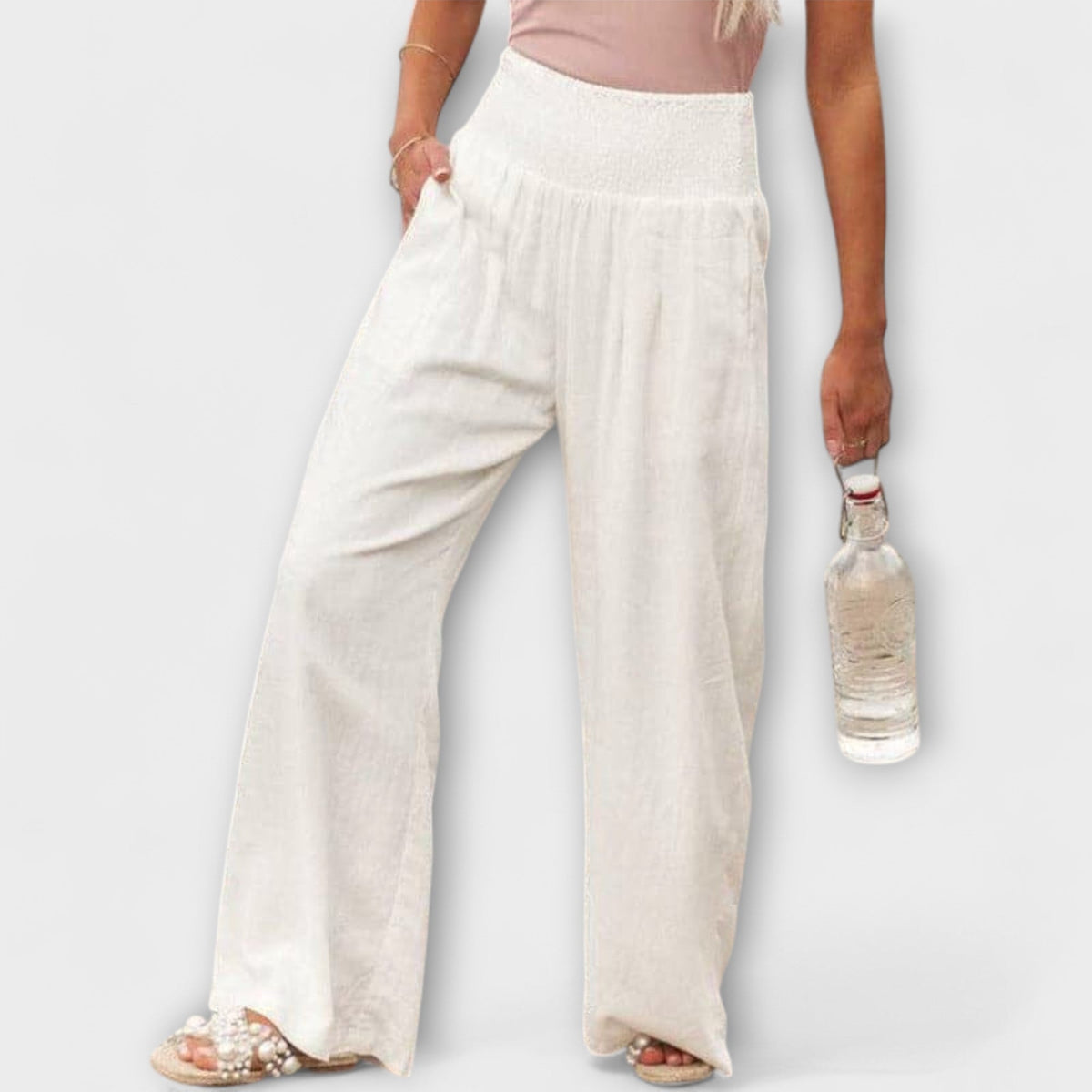 Thearya - Pantalones anchos casuales