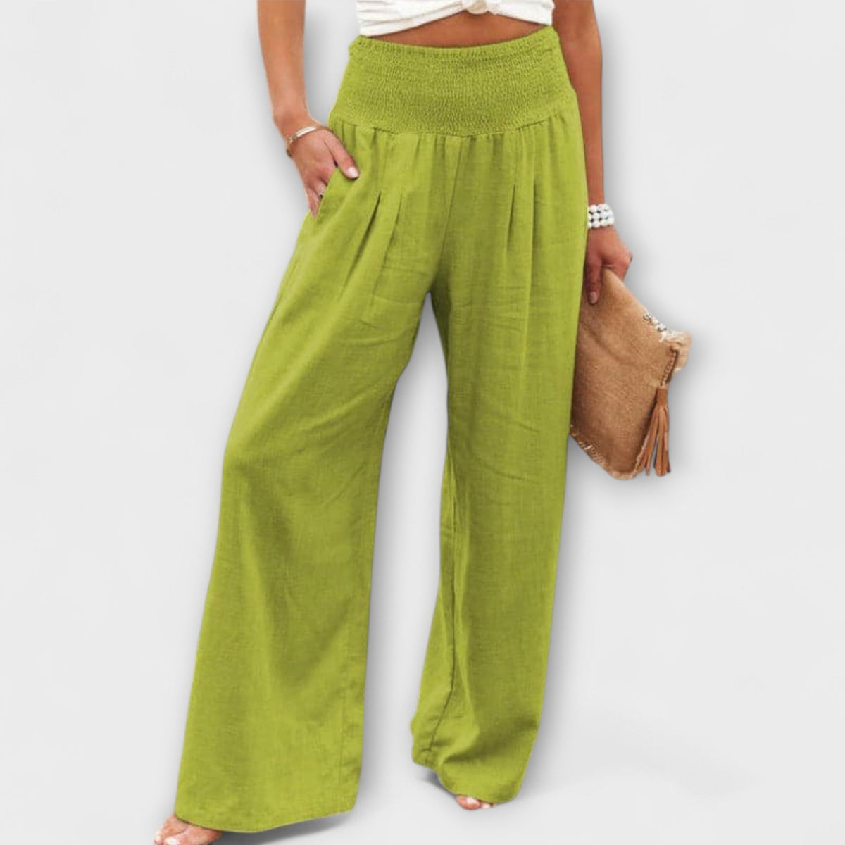 Thearya - Pantalones anchos casuales