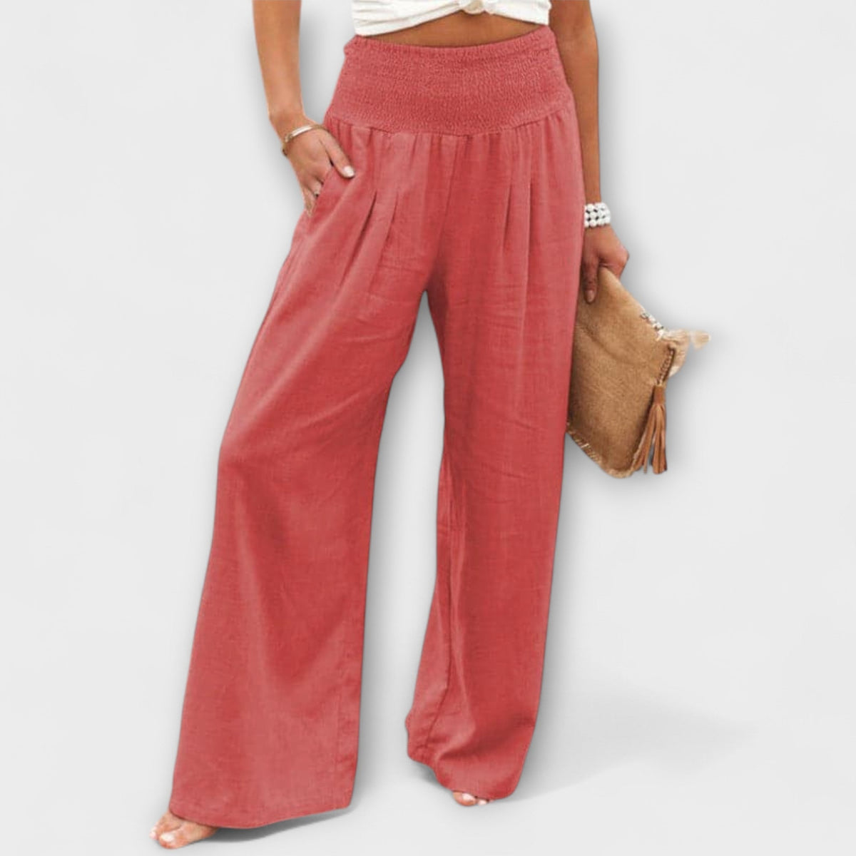 Thearya - Pantalones anchos casuales