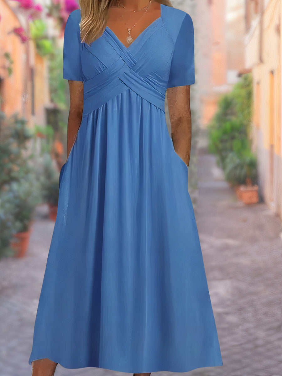 Sylvia | Vestido con escote en V que cubre el abdomen