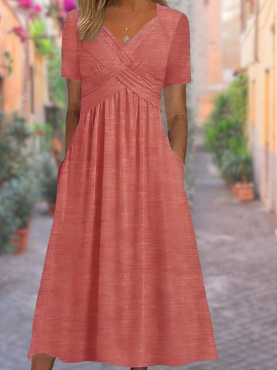 Sylvia | Vestido con escote en V que cubre el abdomen