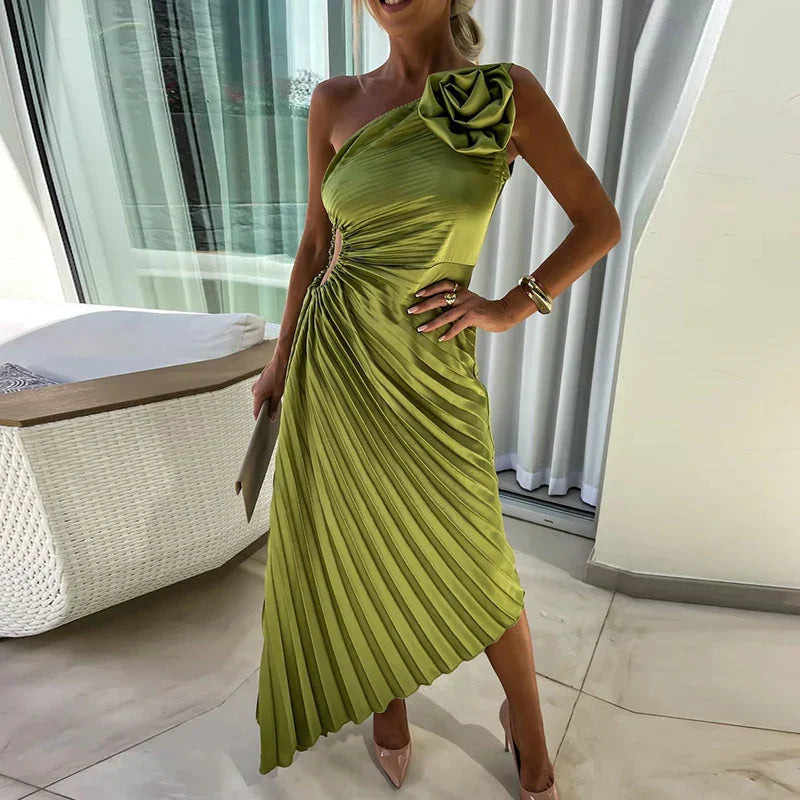 Marivelle - Vestido de Glamour Plisado