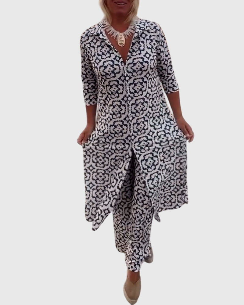 Gabriella™ | Conjunto Elegante Vintage de Dos Piezas
