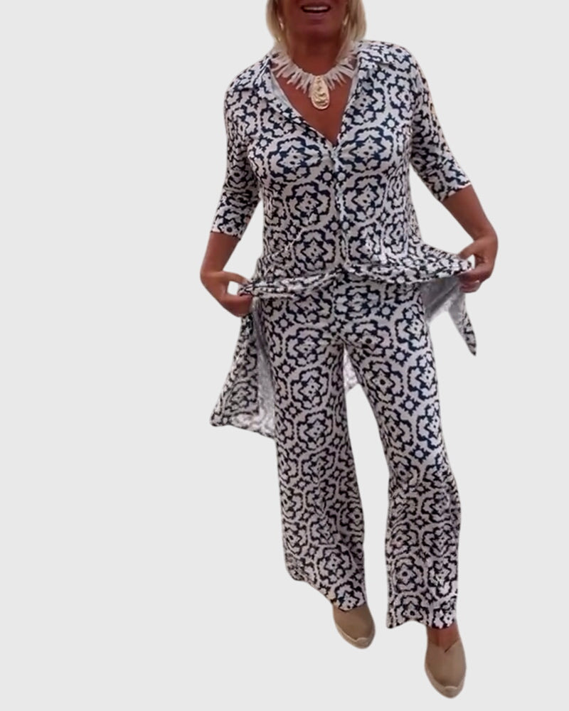 Gabriella™ | Conjunto Elegante Vintage de Dos Piezas