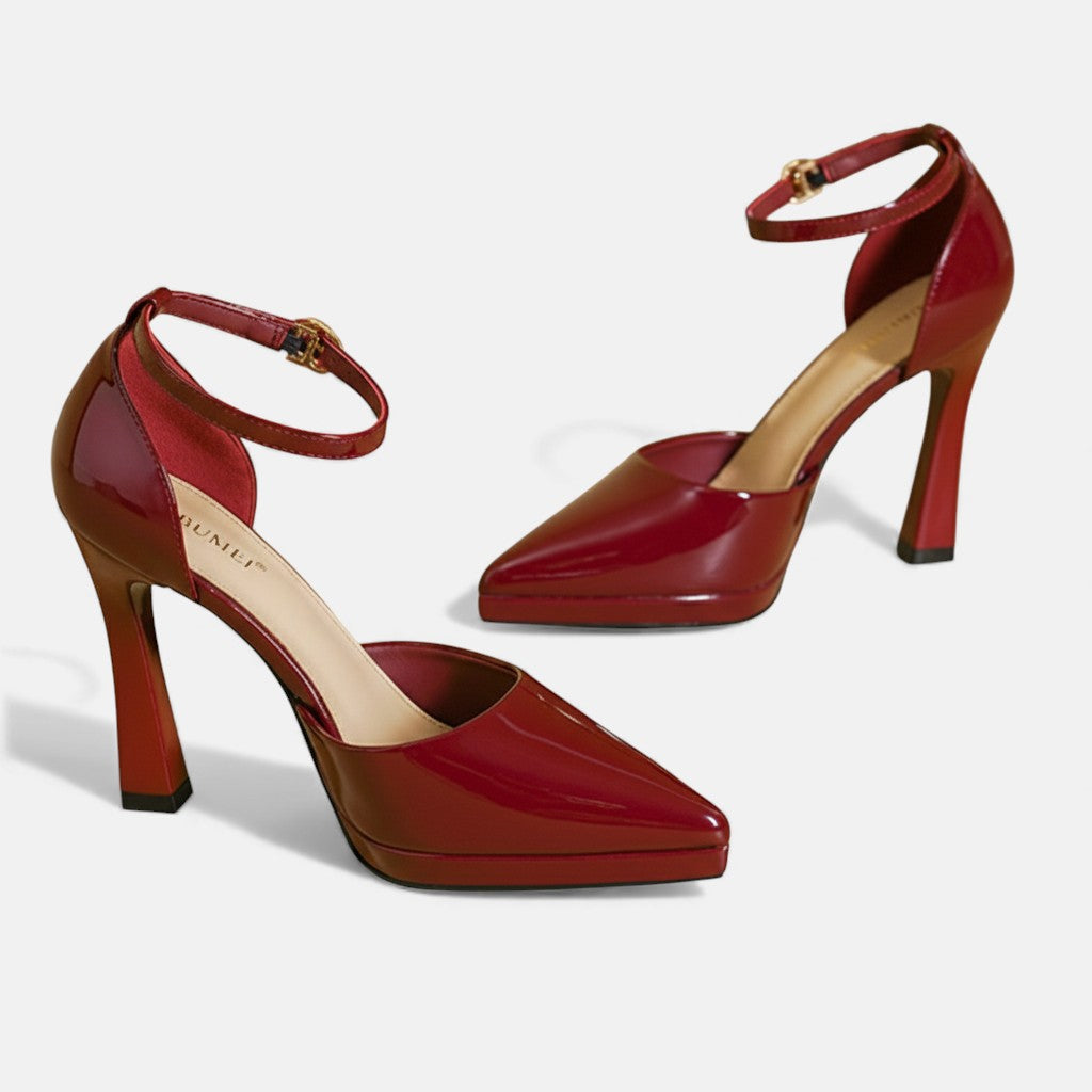 Evette Tacones de Cuero