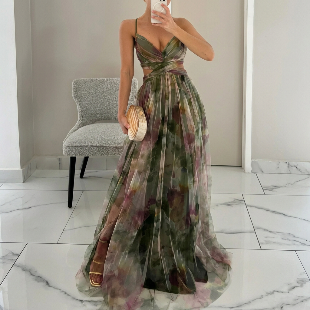 Margarida - Vestido Largo Con Estampado Floral