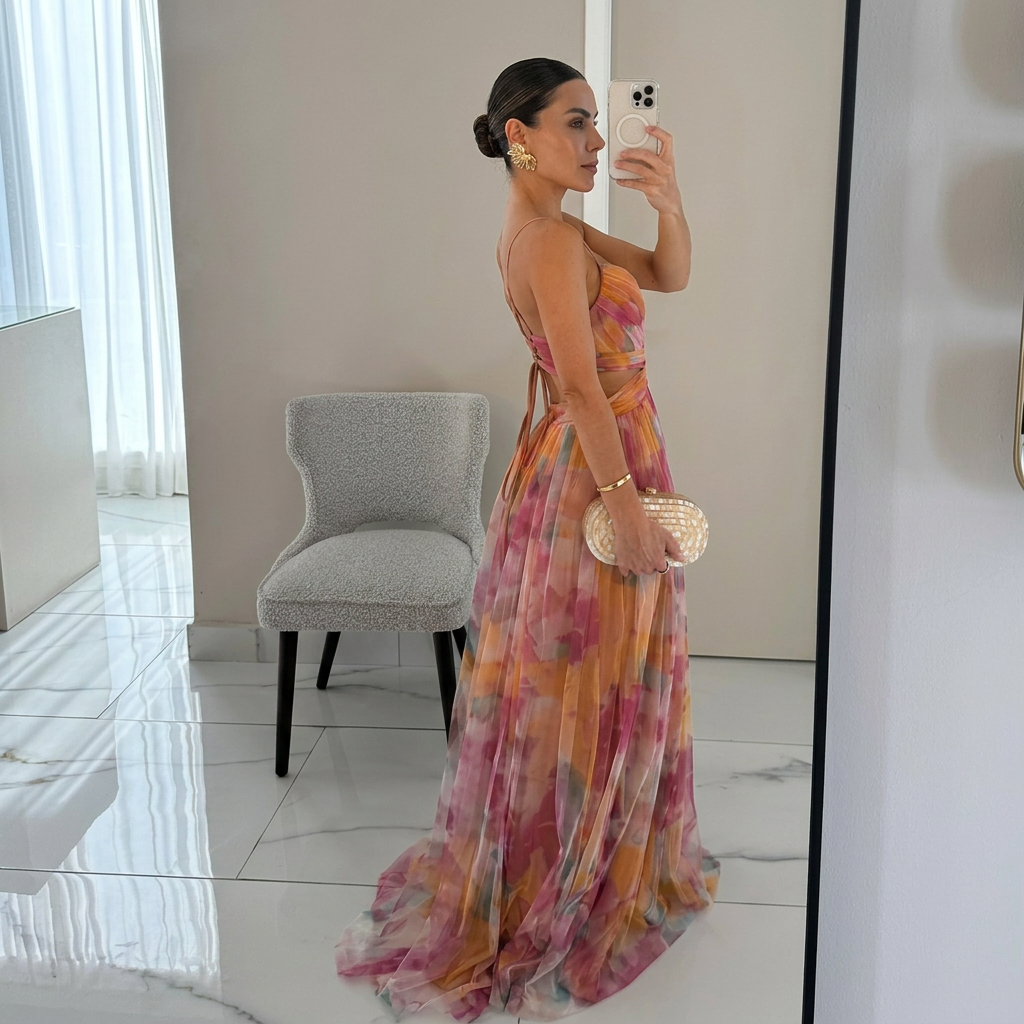 Margarida - Vestido Largo Con Estampado Floral