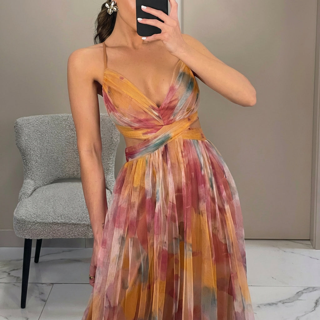 Margarida - Vestido Largo Con Estampado Floral