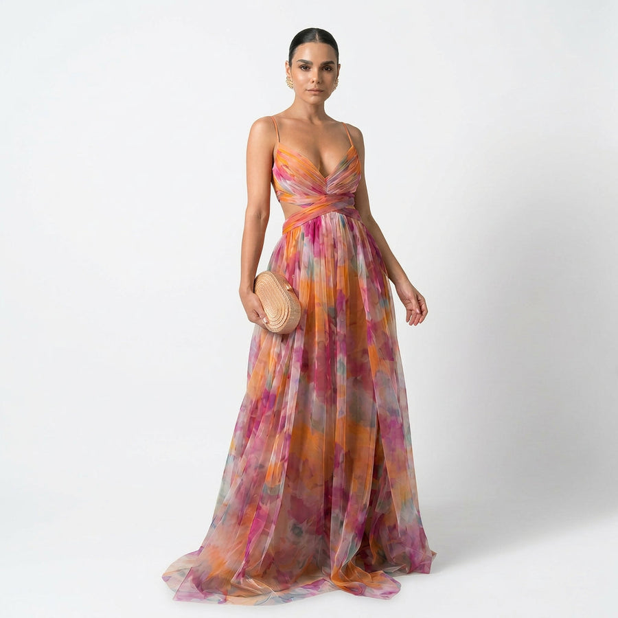 Margarida - Vestido Largo Con Estampado Floral