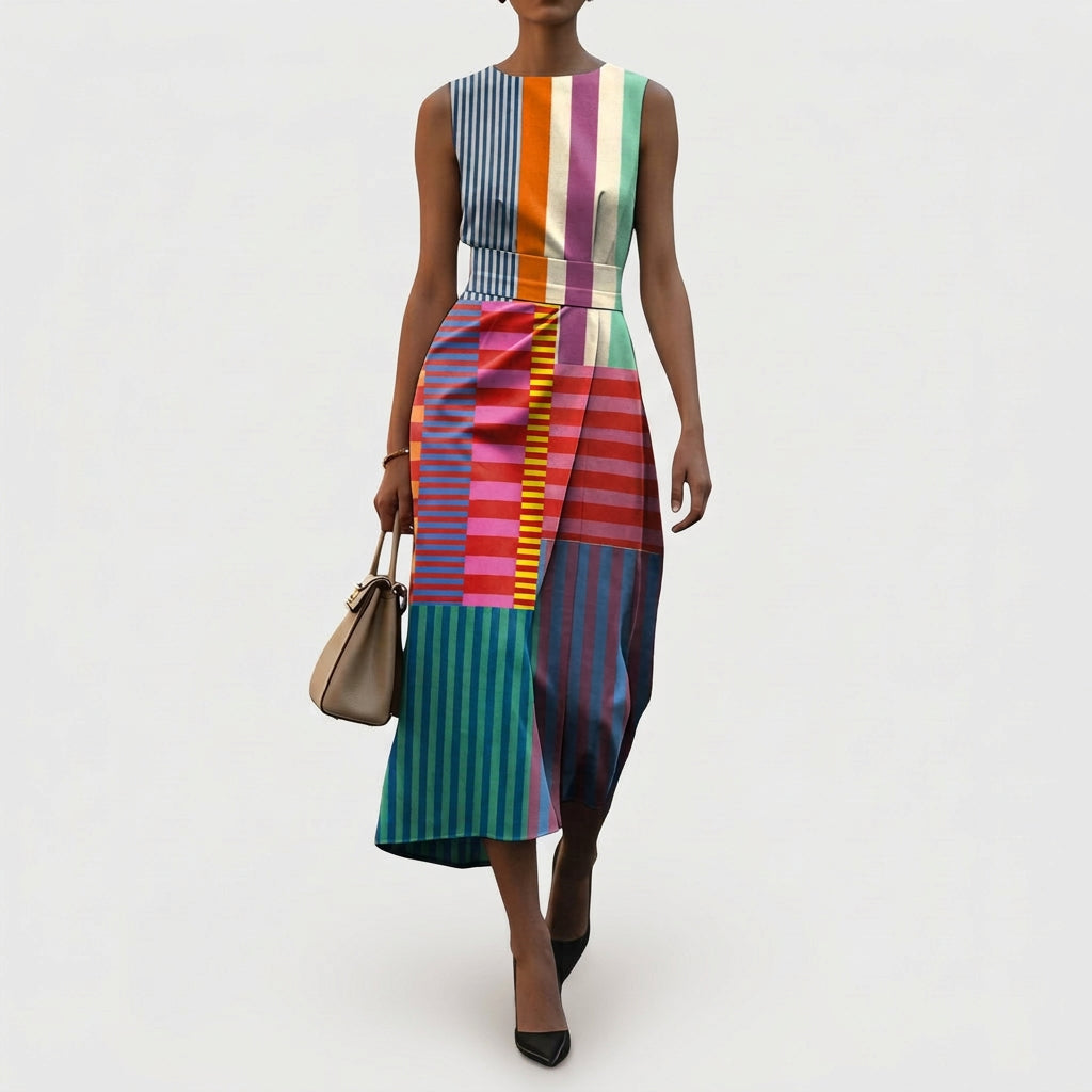 Tânia - Vestido estampado sin mangas