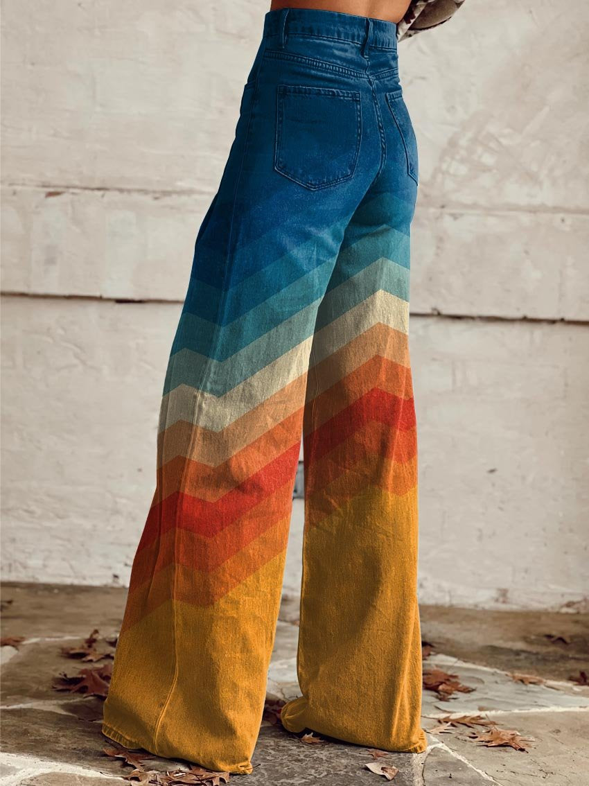 Léa - Elegante pantalón retro en zigzag